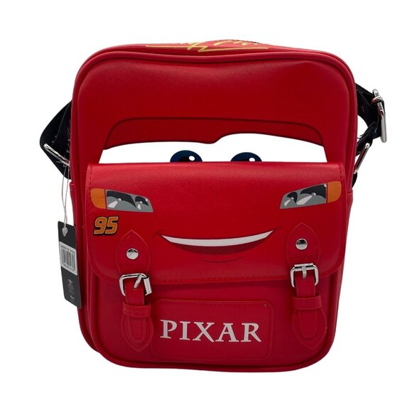 Disney Pixar Cars Lightning McQueen Red Crossbody Bag NWT - Picture 8 of 9
